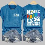 Retro More Pride Less Prejudice Be You Print T-Shirt