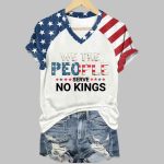 Women's We The People Serve No Kings Printed Casual T-Shirt