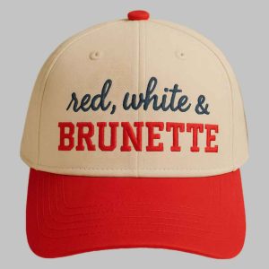 Red White And Brunette Hat 2