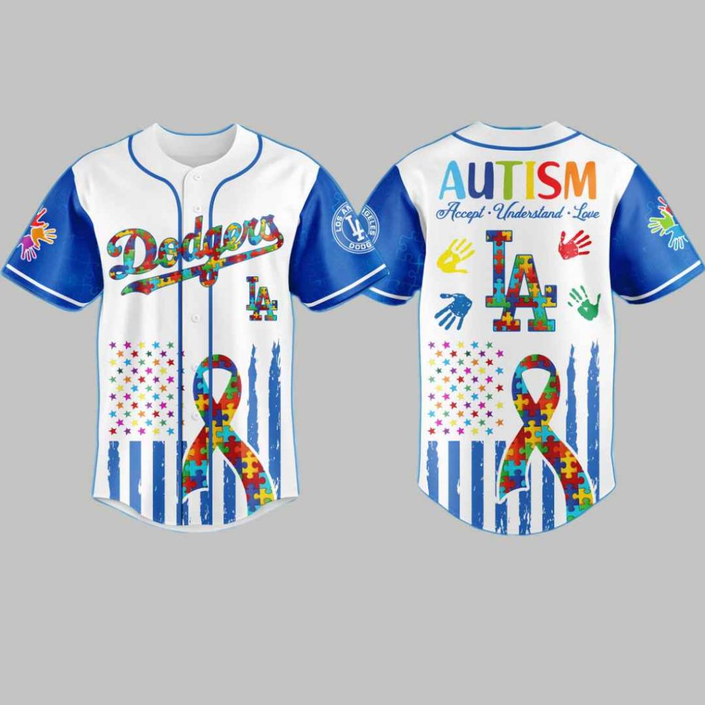 2025 Dodgers Special Autism Awareness Month Jersey 3