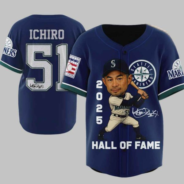 2025 Ichiro Hall Of Fame Jersey 1