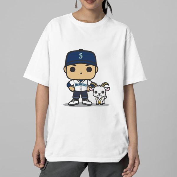 2025 Mariners Ichiro GOAT T shirt Giveaway White 2