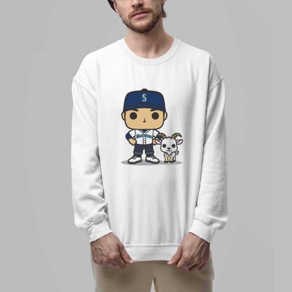 2025 Mariners Ichiro GOAT T shirt Giveaway White b