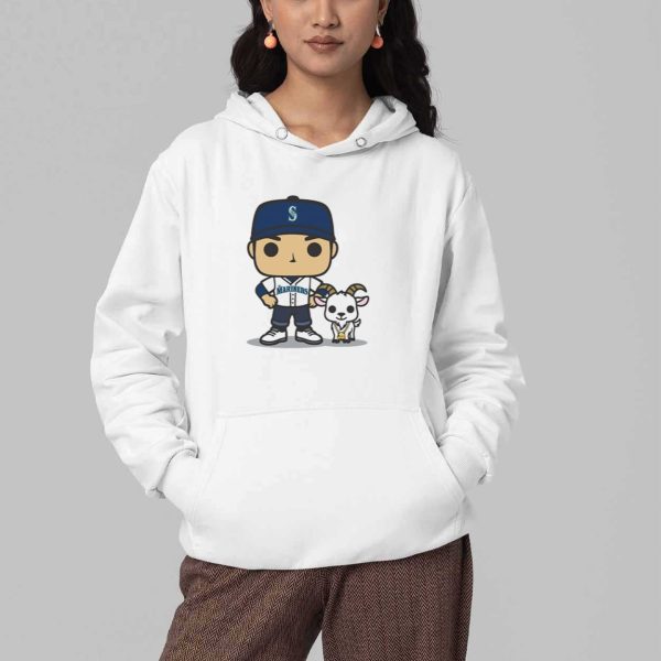 2025 Mariners Ichiro GOAT T shirt Giveaway White m