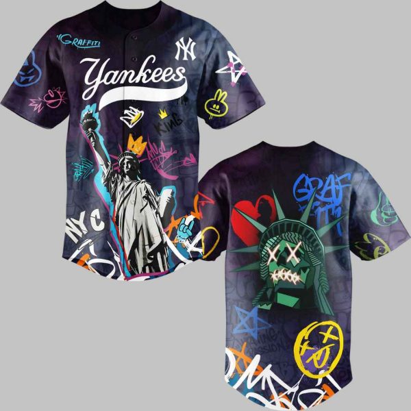 2025 Yankees Graffiti Street Style Jersey 1