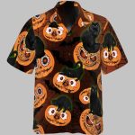 Black Cat Pumpkin Spider Hawaiian Shirt