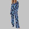 Black Cats Silky Satin Pajama Set 3