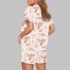 Bonjour Paris Eiffel Tower Travel To France Sister Party Coffee Pajama Set 3