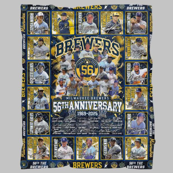 Brewers 56th Anniversary 1969 2025 Blanket 3
