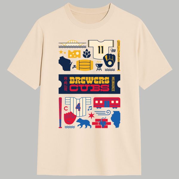 Brewers Cubs The Fourth Entry In Artist Game Card Series Shirt 1