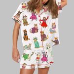 Catwalk Around The World Cat Lover Pajama Set