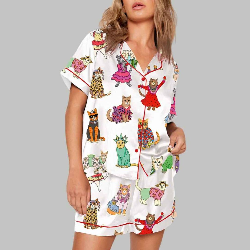 Catwalk Around The World Cat Lover Pajama Set 2 Catwalk Around The World Cat Lover Pajama Set 2