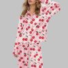 Cherries Silky Satin Pajama Set 1