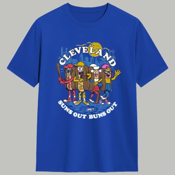 Cleveland Suns Out Buns Out Hotdog Race Shirt 1