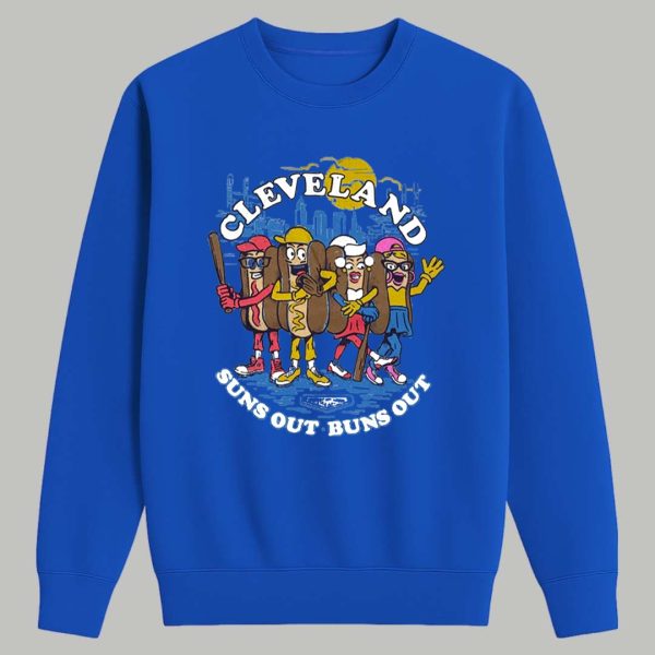 Cleveland Suns Out Buns Out Hotdog Race Shirt 3