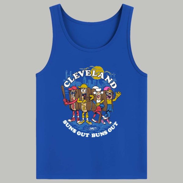 Cleveland Suns Out Buns Out Hotdog Race Shirt 4