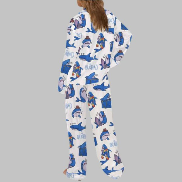 Cute Blahaj Silky Satin Pajama Set 4