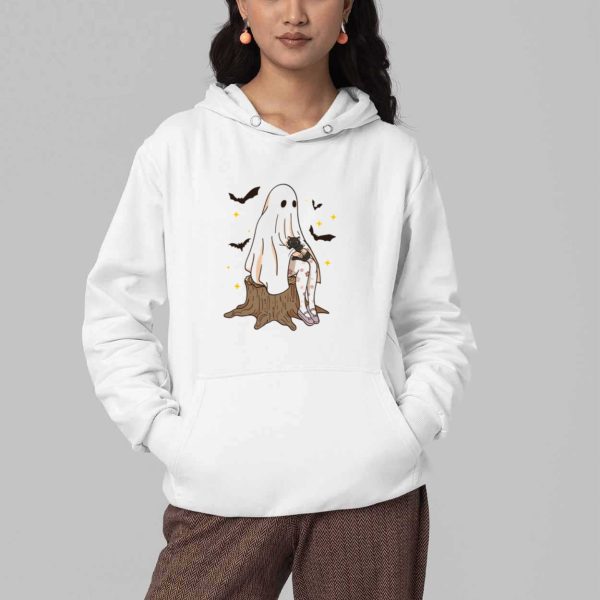 Cute Ghost Cat Girl Halloween Shirt 4