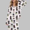 Cute Pug Silky Satin Pajama Set 1