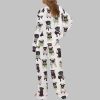 Cute Pug Silky Satin Pajama Set 4