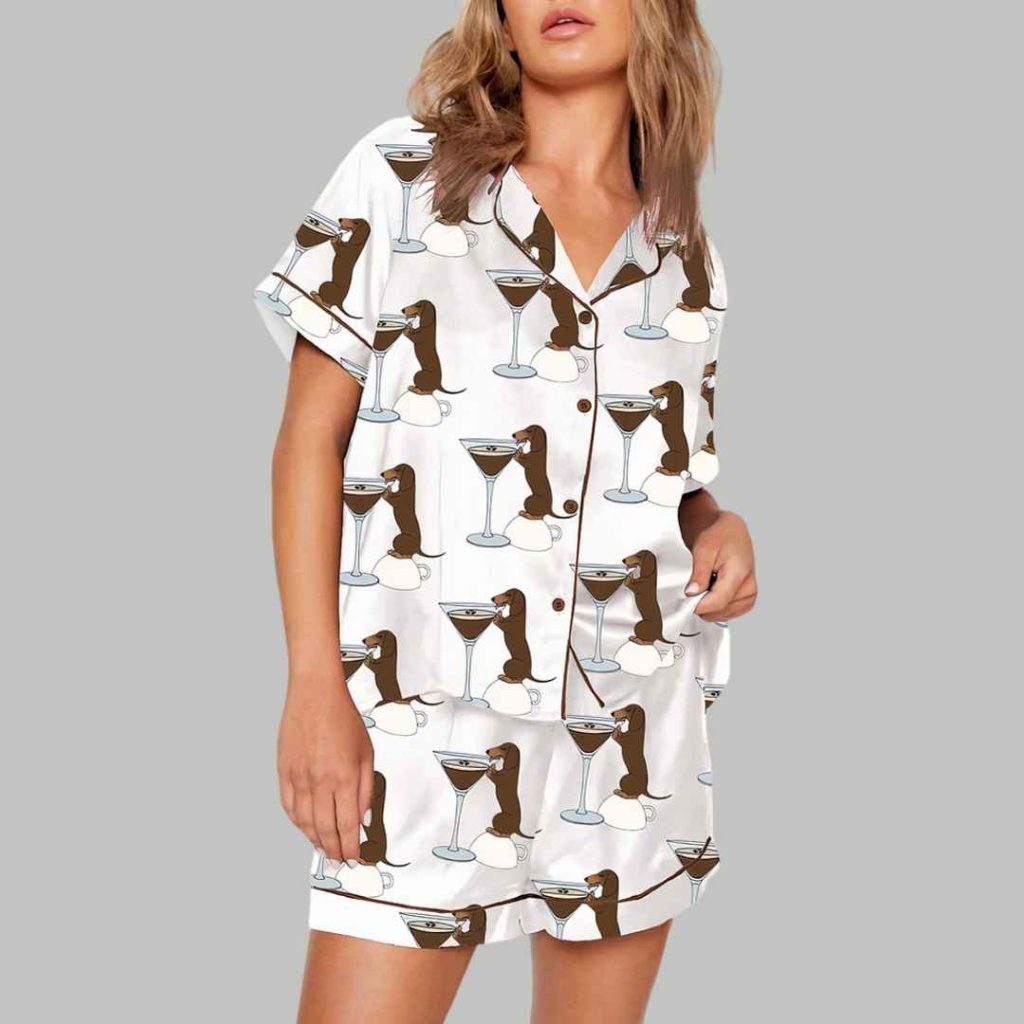 Dachshund Teeni Weeni Espresso Martini Pajama Set 3 Dachshund Teeni Weeni Espresso Martini Pajama Set 3