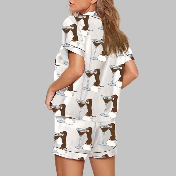 Dachshund Teeni Weeni Espresso Martini Pajama Set 4