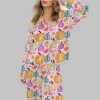 Fall Pumpkin Silky Satin Pajama Set 2