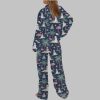Flamingo Christmas Silky Satin Pajama Set 3