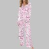 Football Doodles Game Day Silky Satin Pajama Set 3