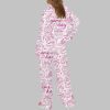 Football Doodles Game Day Silky Satin Pajama Set 4
