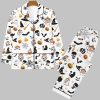 Halloween Ghost Black Cat Pumpkin Bat Spider Skull Pajama Set 2