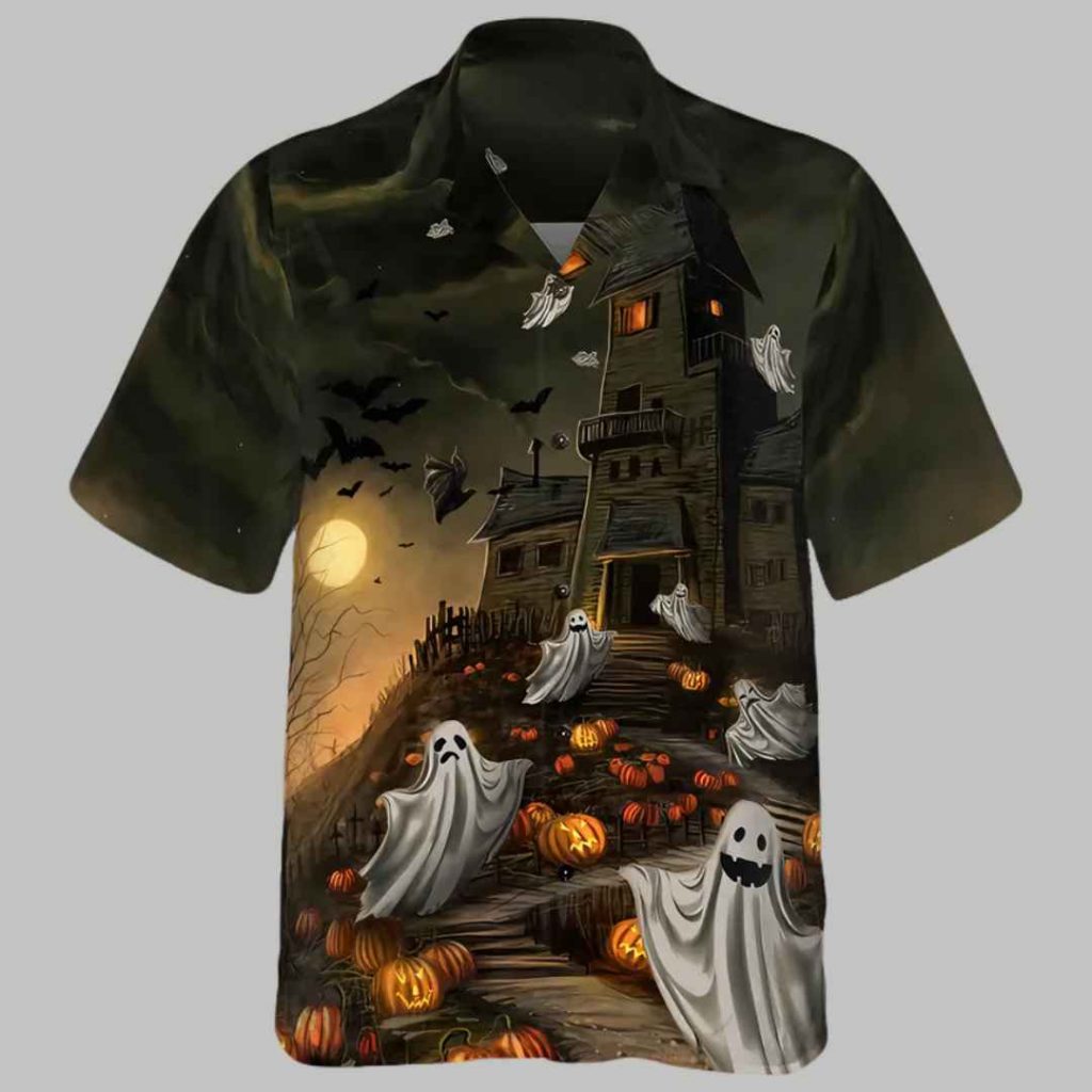 Halloween Haunted House Hawaiian Shirt 3 Halloween Haunted House Hawaiian Shirt 3
