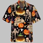 Halloween Mummy And Bags Of Sweets Hawaiian Shirt