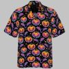 Halloween Scary Pumpkin Bat Hawaiian Shirt 2