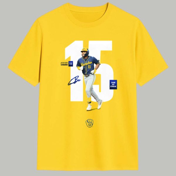 Jackson Chourio 15 Game Hit Streak Shirt 1