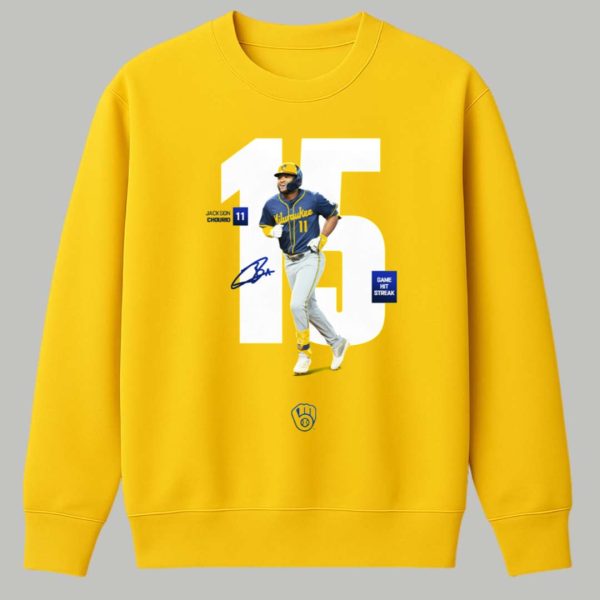 Jackson Chourio 15 Game Hit Streak Shirt 3
