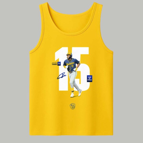 Jackson Chourio 15 Game Hit Streak Shirt 4