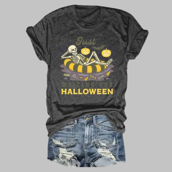 Just Waiting For Halloween T shirt 2