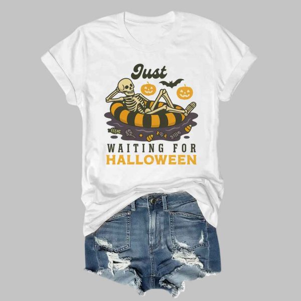 Just Waiting For Halloween T shirt 3