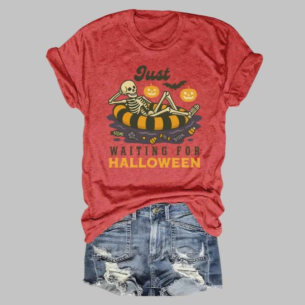 Just Waiting For Halloween T shirt 6