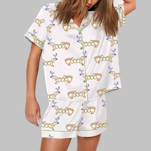 Martini Weenie Dachshund Lover Pajama Set 1
