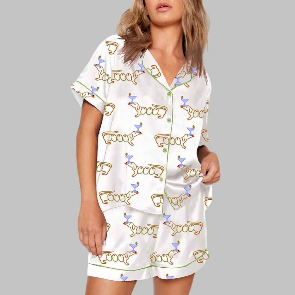Martini Weenie Dachshund Lover Pajama Set 2 Martini Weenie Dachshund Lover Pajama Set 2