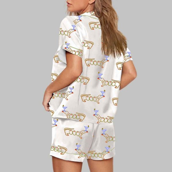 Martini Weenie Dachshund Lover Pajama Set 3