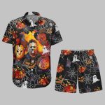 Michael Myers Jason Chucky Freddy Krueger Spooky Hawaiian Shirt
