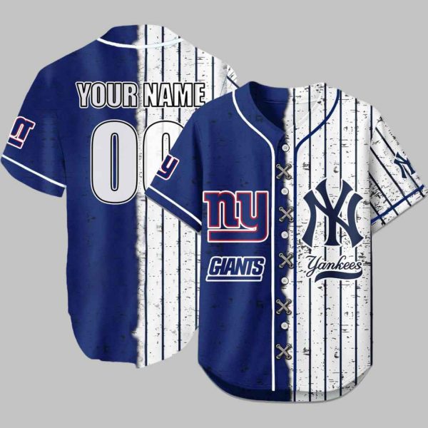 NY Giants x Yankees 3D Baseball Jersey 3