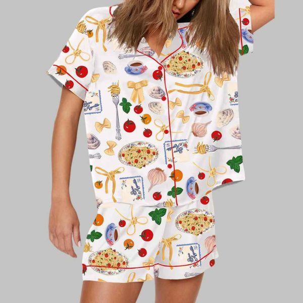 New York Travel Satin Pajama Set 1