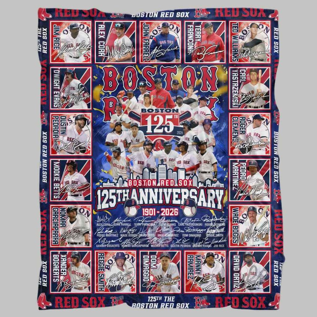 Red Sox 125th Anniversary 1901 2026 Blanket 3 Red Sox 125th Anniversary 1901 2026 Blanket 3