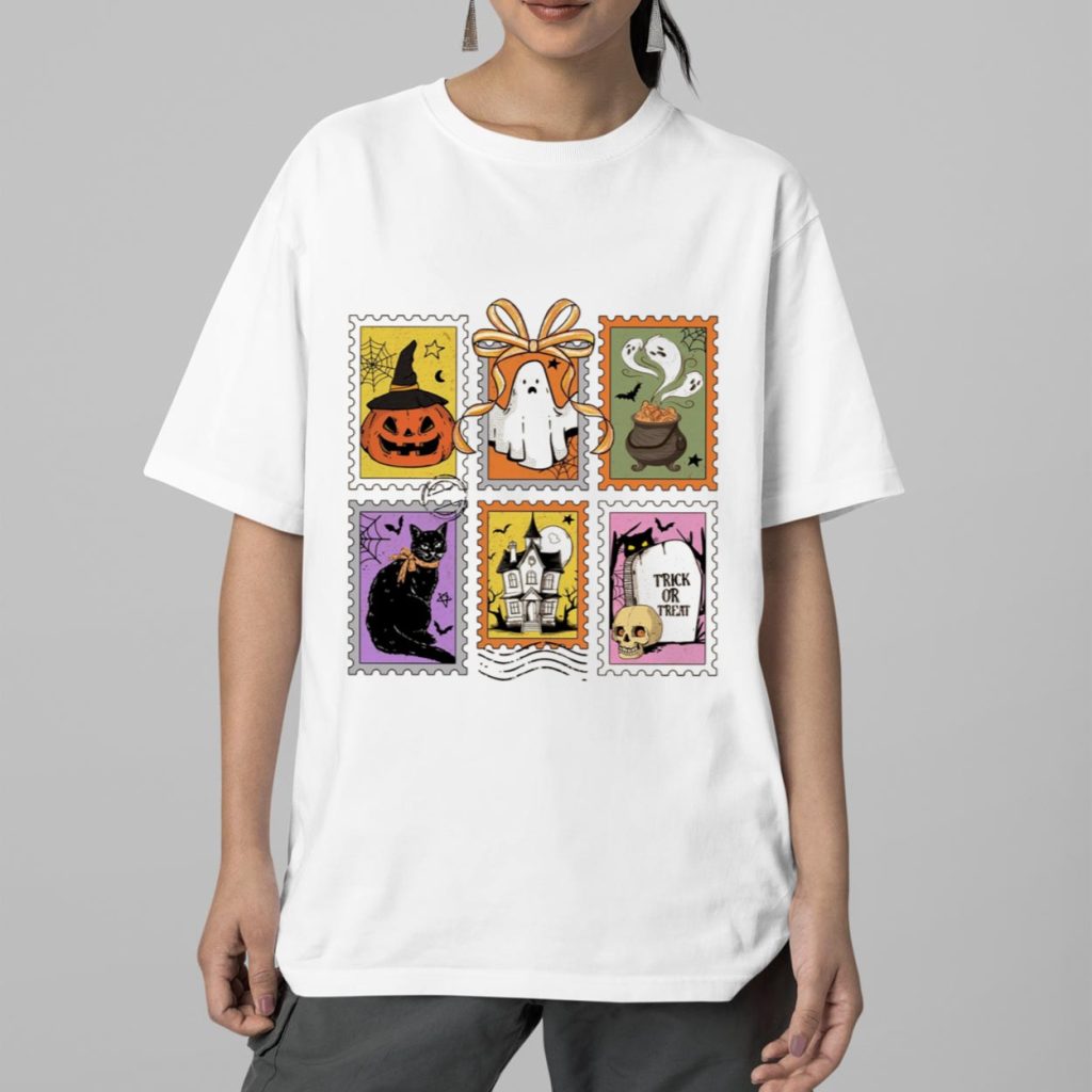 Retro Halloween Cat Ghost Pumpkin Shirt 5 Retro Halloween Cat Ghost Pumpkin Shirt 5