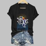 Retro Texas Strong We Are Texas Come Hell Or High Water Print T-Shirt
