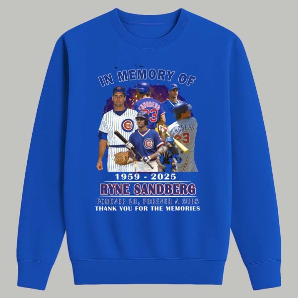 Ryne Sandberg Forever 23 Forever A Cubs 1959 2025 Shirt 3